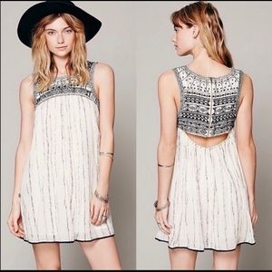 FREE PEOPLE BEADED MINI DRESS